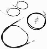 IMAGE OF LA Choppers Cable/Brake Line Kit - Mini Ape Hangers - Black LA-8320KT-08B