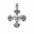 STERLING SILVER MARCASITE PENDANT - 33mm Cross