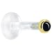 14 Gauge 3/8 Inches Solid 14KT Yellow Gold 2mm Genuine Onyx Bioplast Push in Labret