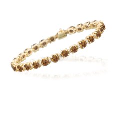 0.26 Cts Diamond and 5.07 Cts Citrine Bracelet in 14K Yellow Gold by mycitrinejewelry