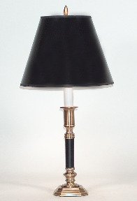 Classic Traditional Black & Brass Candlestick Table Lamp