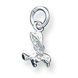 Sterling Silver Hummingbird Charm with 20 inch Sterling Silver Chain by A Great Jewelry Co.