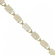 14K Yellow Gold TennisBracelet Genuine Oval Opals