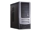 Produkt-Bild: COMPUCASE Super Midi Tower ohne Netzteil 4x13,34cm + 2x8,89cm ext. 5x8,89cm entkoppelt int. Front 2xUSB 2.0 + Audio schwarz silber