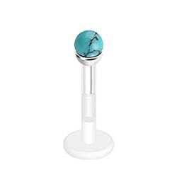 Semi-Precious Turquoise Bioplast Push-In Labret Monroe