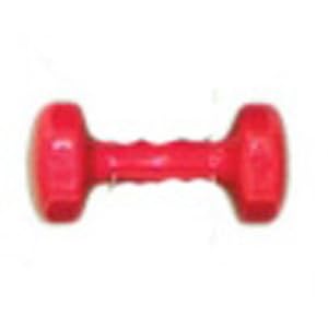 color-coded vinyl coated solid iron dumbbell, Pink, 6lb.