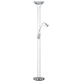 Trio-Leuchten 431912107 Deckenfluter in Nickel matt, Glas alabasterfarbig wei�