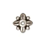 3mm Silver Plated Lead-Free Pewter Bead Cap (2)