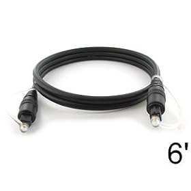 1.8m / 6ft TOSLink Digital Audio Fiber Optic Cable for Sony PlayStation PS2, XBox, ALESIS, DVD and CD Players
