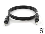 1.8m / 6ft TOSLink Digital Audio Fiber Optic Cable for Sony PlayStation PS2, XBox, ALESIS, DVD and CD Players