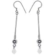 Silver Dangling Earrings Handmade Jewelry 3 inches (ers238)