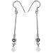 Silver Dangling Earrings Handmade Jewelry 3 inches (ers238)