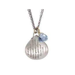 Tara Necklace with Aquamarine- With the happiness held in a one inch-square... by Giving Tree