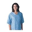 Patient Gown - Deluxe Cut,Tieside, Cascade Blue Print - Case of 72