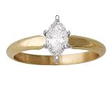 1/4 ct.tw Marquise Diamond Solitaire Ring in 18k Yellow Gold