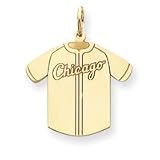 14K Chicago White Sox Large Jersey Charm