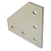 Faztek 15 Series 5 Hole 90 Degree Joining Plate, 4-1/2" Length x 4-1/2" Width
