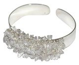 Girlfriend Presents - Cuff Bracelet in Sterling Silver and Crystal Gemstone 2.25 inch (brclt082)