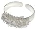 Girlfriend Presents - Cuff Bracelet in Sterling Silver and Crystal Gemstone 2.25 inch (brclt082)