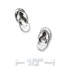 Sterling Silver Flip Flop Post Earrings
