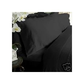 Solid Black 300 Thread Count Queen size Sheet Set 100 % Egyptian Cotton 4pc Bed Sheet set (Deep Pocket) By sheetsnthings