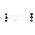 Moose Carving Complete Longboard Skateboard (9x47, Pintail, White, 76mm Silver Wheels)