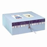 Babyprints Keepsake Box - Blue with Baby Footprints