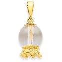 14k 3-D Crystal Ball Pendant