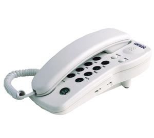Cortelco ITT Voyage 200575-V0E-21F Corded Phone Pearl Gray w/ Receiver Volume Control & Lighted Dial