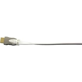 A Plug To A Plug HDMI Cable (Flat White, 16 Ft) - GE