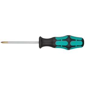 Wera Kraftform Plus 350 PH Phillips #1 Professional Lasertip Screwdriver, 3-1/8" Shaft Length
