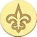 14K Gold NFL New Orleans Saints Logo Tie Tac