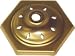 6 sided vented brass vase cap for lamps