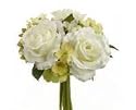 Allstate FBQ452-WH 7 in. Rose-Hydrangea Bouquet White- Case of 12