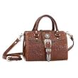 American West Lady Ranger Western Tooled Leather Doctor Bag Purse