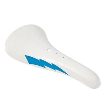 SE Racing Bikes Lightning Blitz Retro BMX Saddle w/ Opener (White Blue)