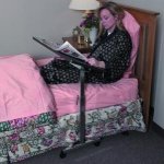 Deluxe Heavy-Duty Over Bed Tilt-Top Table [Health and Beauty]