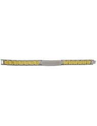Stainless Steel ID Bracelet 08.50 Inch Gold lated B104