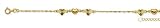 CleverEve's 14K Yellow Gold 9-10 3 Heart Stations Adjustable Anklet