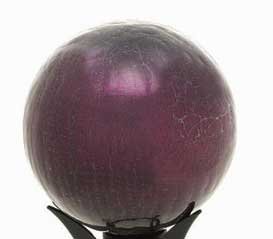 Achla 10" Gazing Globe Plum Crackle
