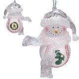 Oakland Athletics MLB Home Run Snowman Ornament (3