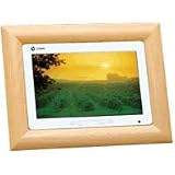 Claire Modern 10 Solid Beech Wood Digital Picture Frame, USB Interface, 128 MB Internal Memory & Built-in Speaker