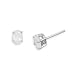 Sterling Silver Rainbow Moonstone Stud Earrings