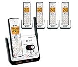 AT&T 82509 DECT 6.0 Cordless Phone, Silver/Black, 5 Handsets