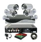 4 Channel DVR & 4 CCTV CCD Cameras Security System D2014GA+ST-550D