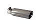Dual Walled Angled Exhaust Tip 2.5 in. Inlet 3.5 in. Outside Dia. 12in. Length Stainless Steel Clampless No Weld Install