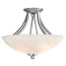 Access Lighting 25025-SAT/ALB Satin / Alabaster Rhine Contemporary / Modern Two Light Down Lighting Semi Flush Ceiling Fixture from the Rhine Collection
