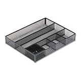 Rolodex 22131 Rolodex Deep Desk Drawer Organizer, Metal Mesh, 15-1/4Wx11-7/8Dx2-1/2H, BLK