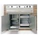 Kitchen & Housewares : Fire Magic Gourmet Double Access Door w/Dual Drawer , Tank/Trash Tray- 33930S-12/33930S-12