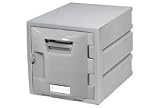 6 Tier Plastic Lockers - Flat Top 12 X 15 X 12 Gray